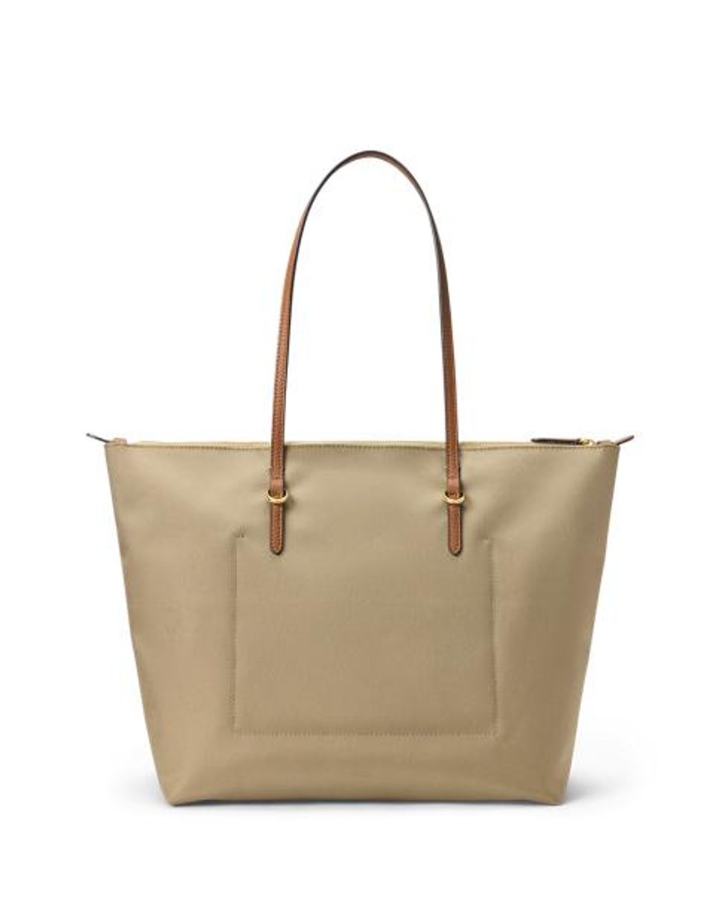 Ralph Lauren Brown Nylon Large Keaton Tote Bag