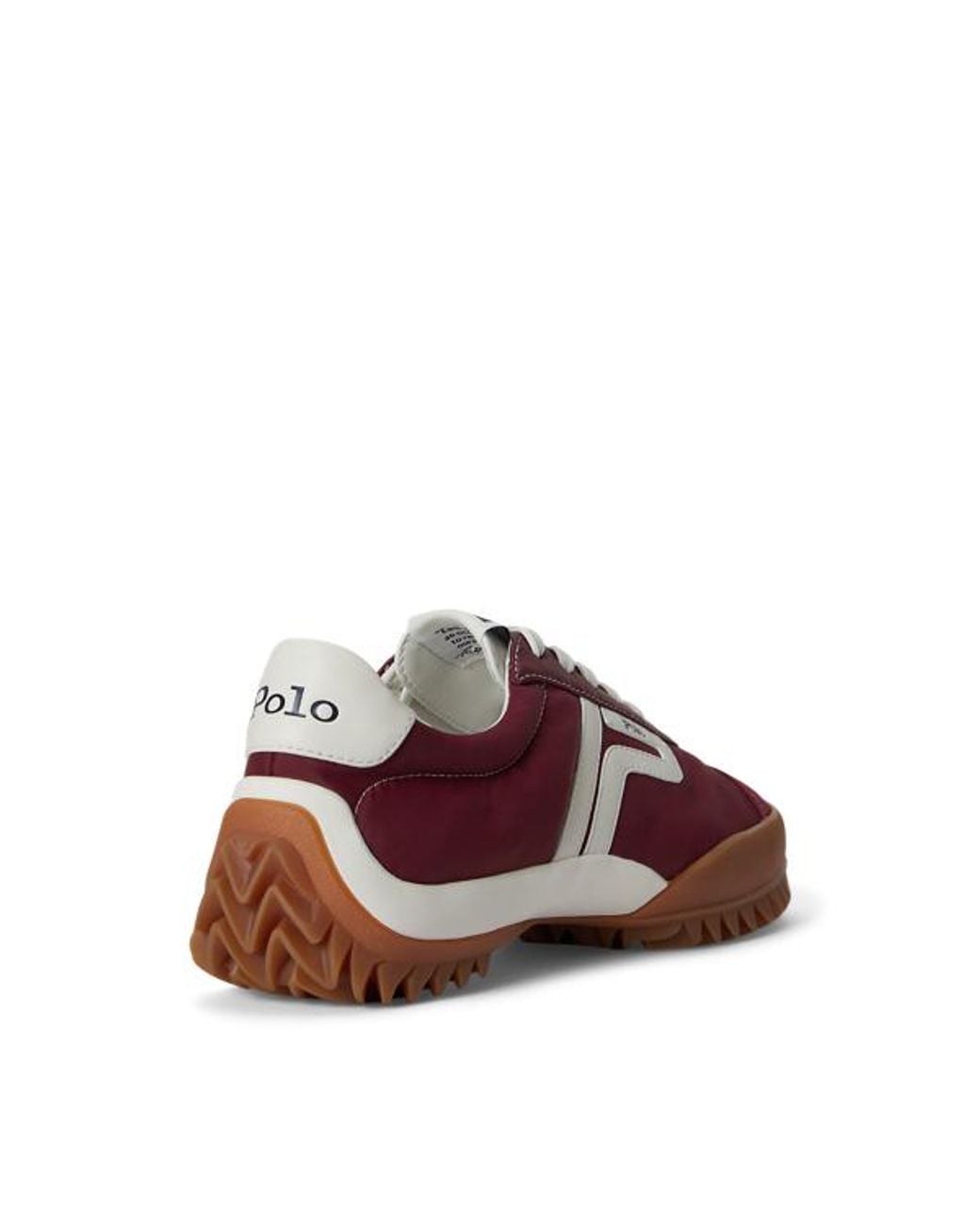 Sneaker basse in nylon e pelle di Ralph Lauren in Brown
