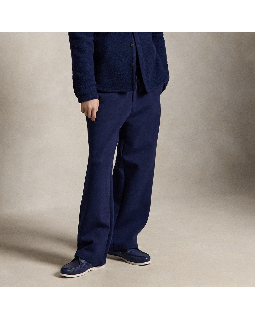 Polo Ralph Lauren Blue Relaxed Fit Double-Knit Tracksuit Bottom for men
