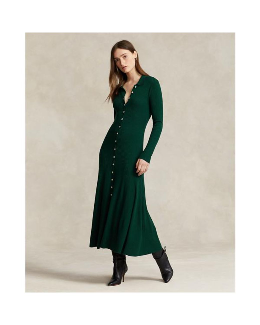 ralph lauren olive green sweater dress Ralph Lauren Army Green Womens Sweater Dress Size M