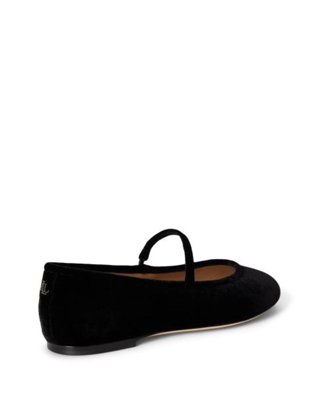 Ralph Lauren Black Jayna Velvet Mary Jane Flat
