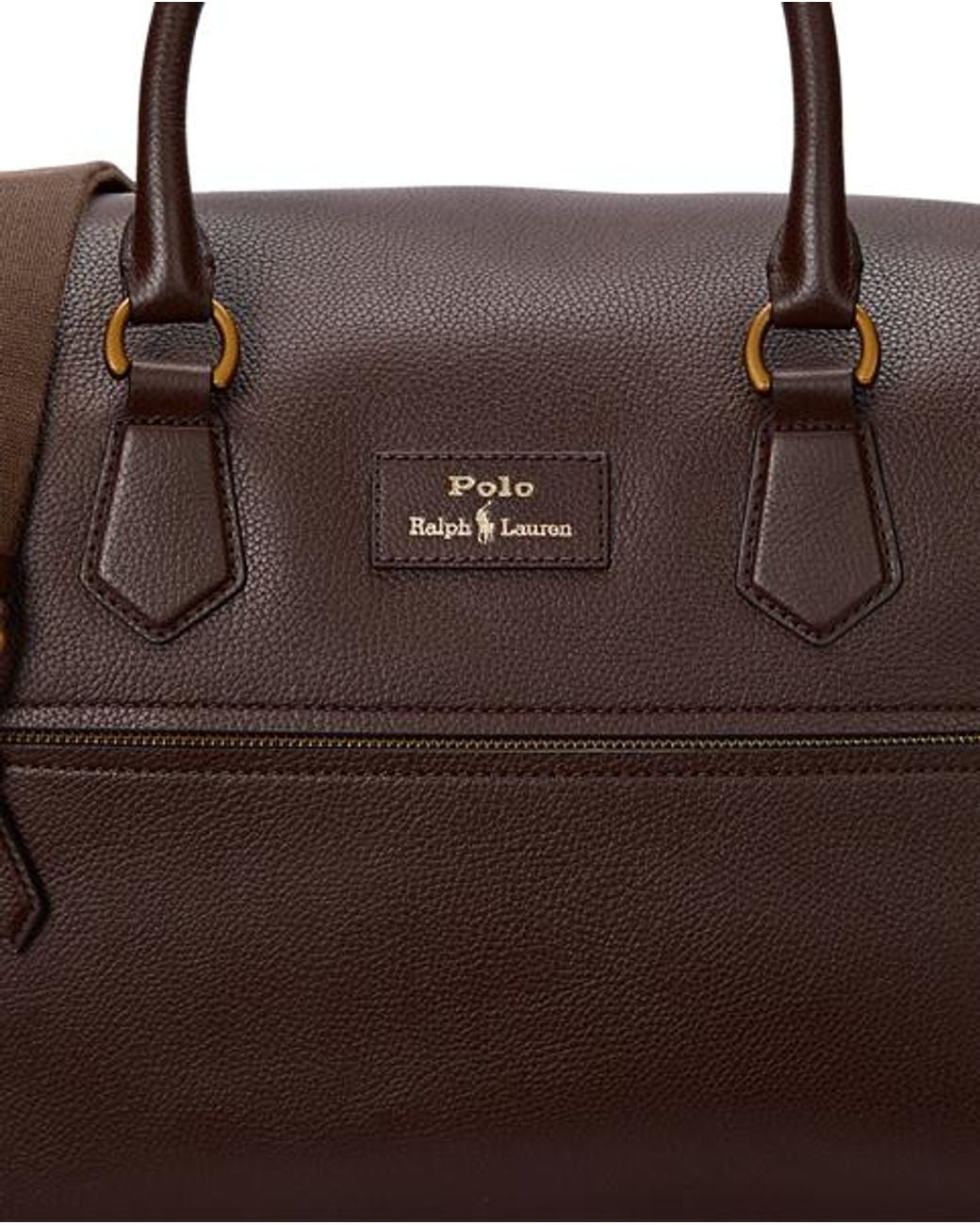 Polo Ralph Lauren Brown Pebbled Leather Duffel for men