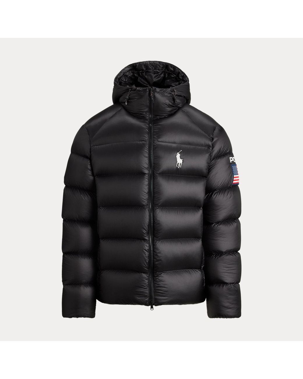 Polo Ralph Lauren Black The Hawthorne Flag Down Jacket for men