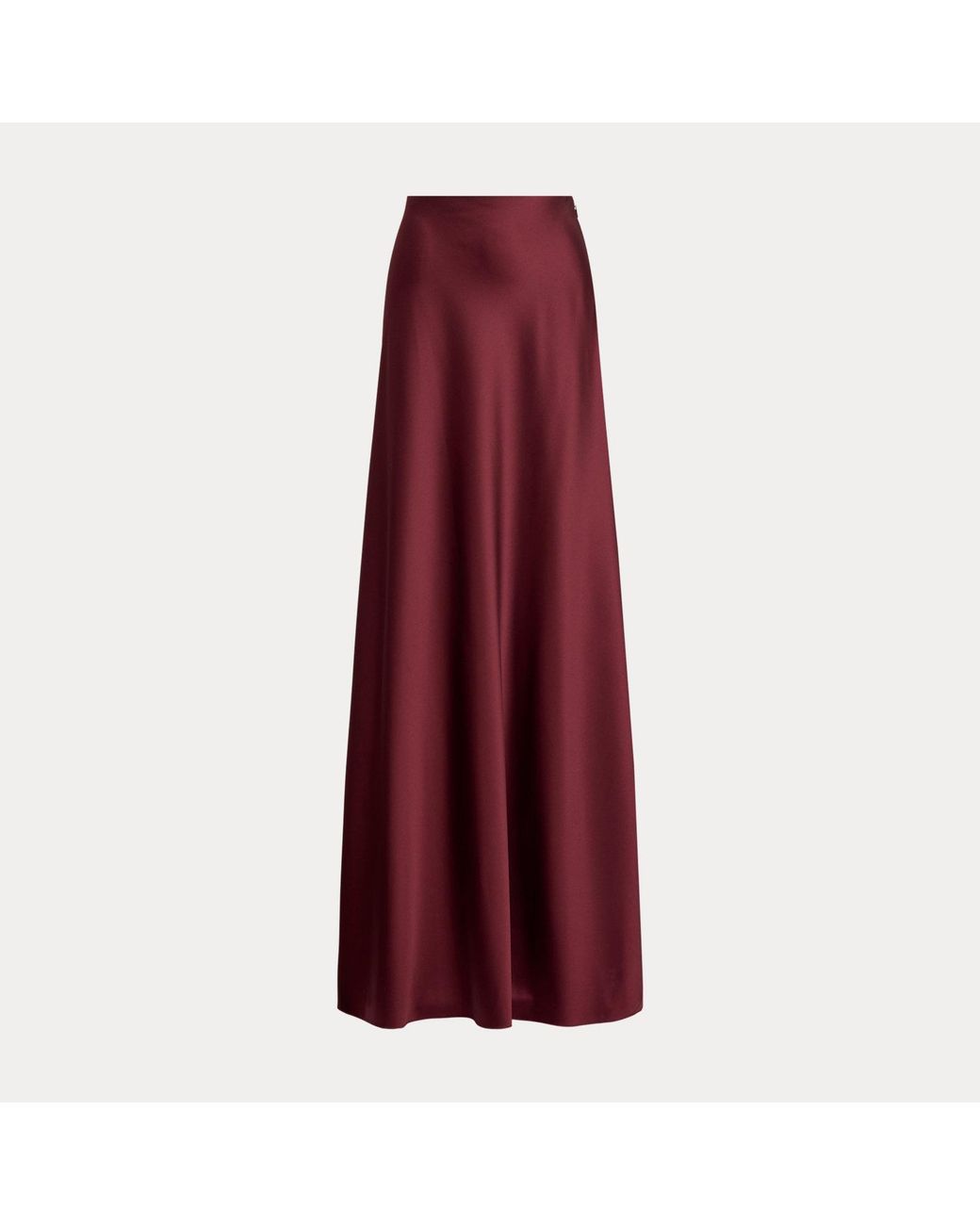 Ralph Lauren Red Masina Satin Skirt