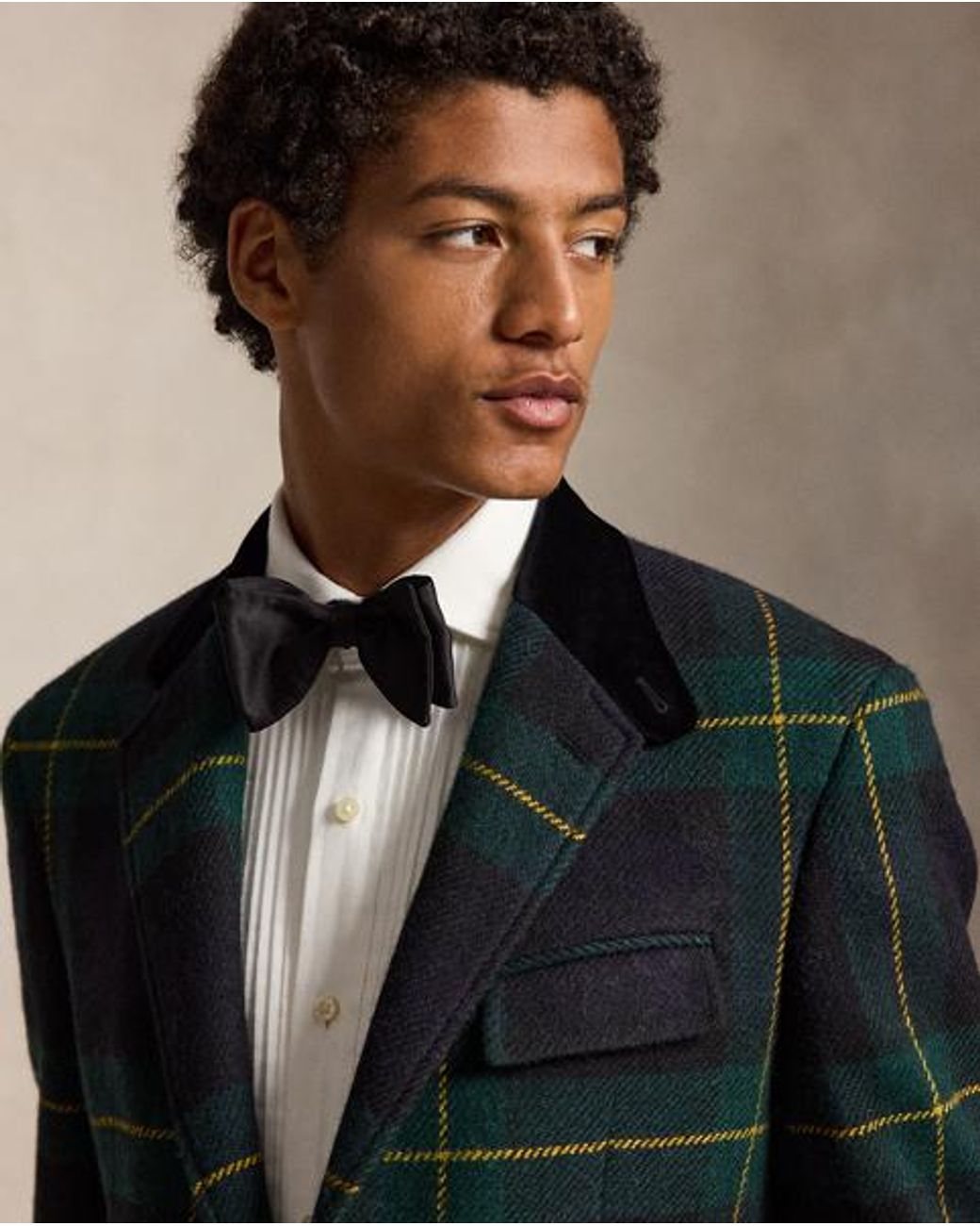 Polo Ralph Lauren Black Polo Tailored Fit Plaid Tweed Blazer for men