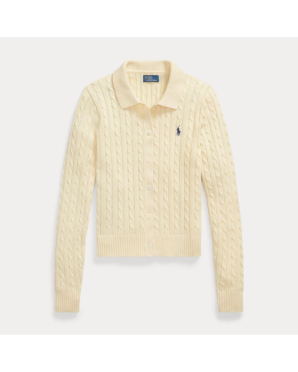 Polo Ralph Lauren Natural Cable-Knit Cotton Cardigan