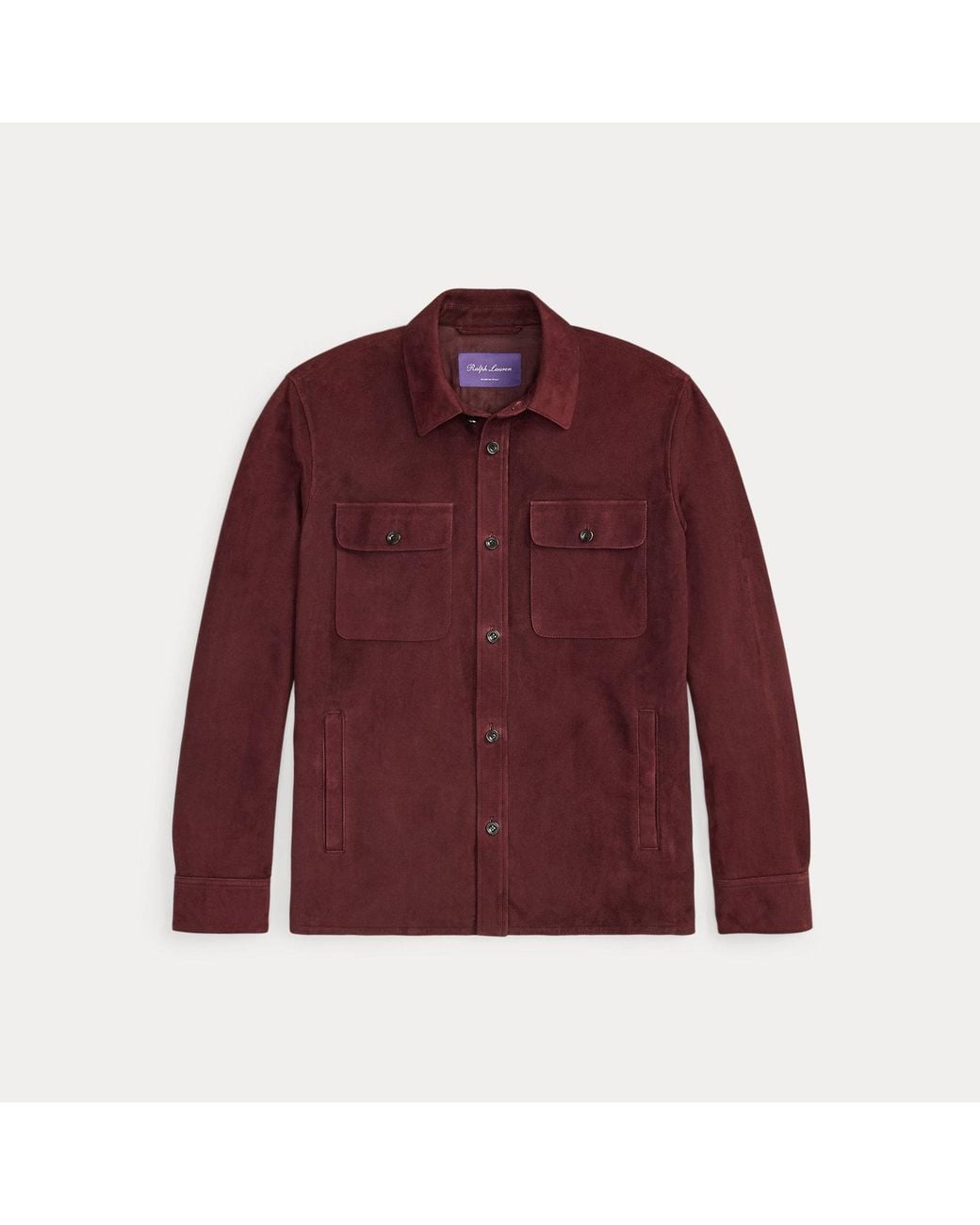 Ralph Lauren Red Calloway Suede Shirt Jacket for men