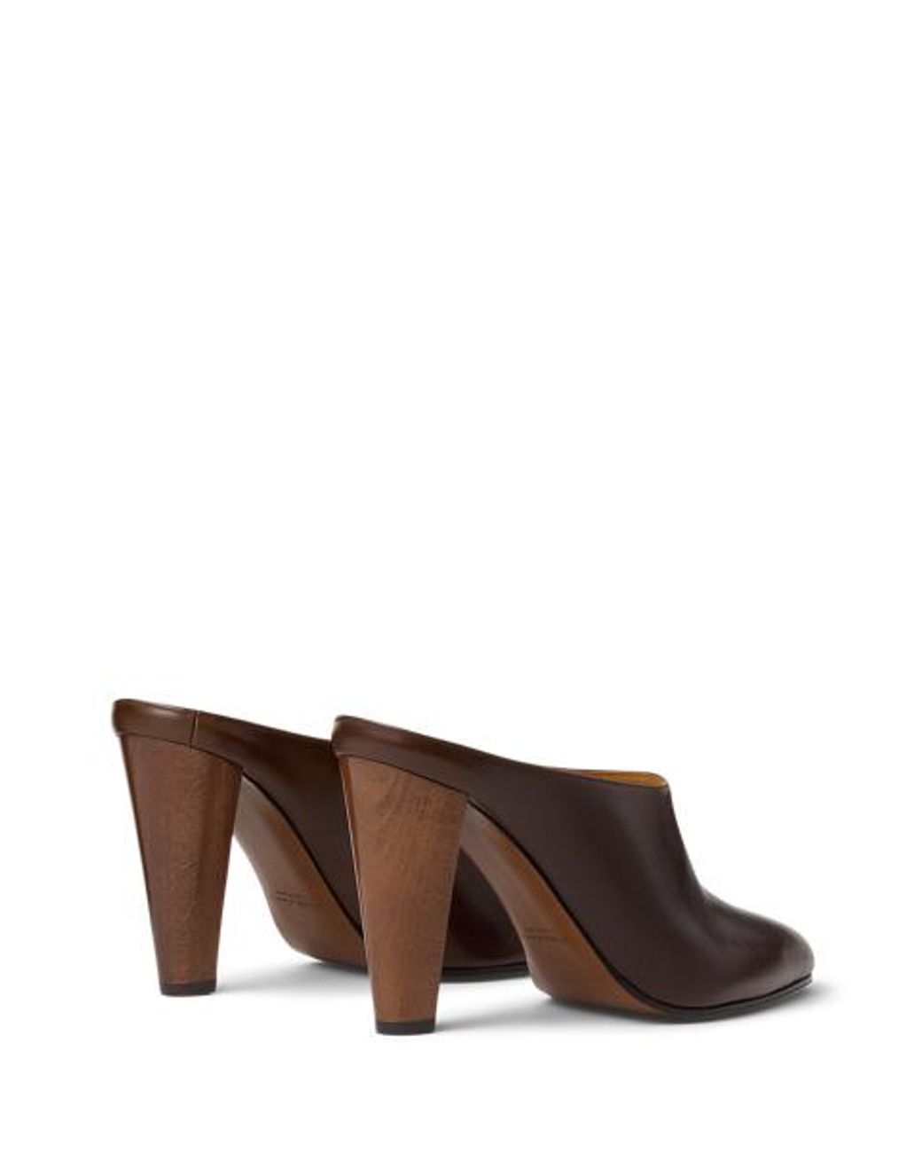 Ralph Lauren Brown Ashtyn 95 Mm Calfskin Mule