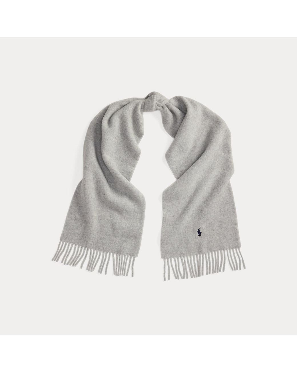 Polo Ralph Lauren Gray Wool Midweight Scarf