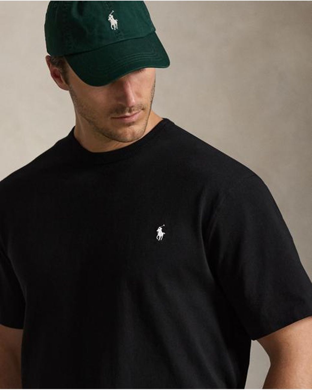 Ralph Lauren Black Jersey Crewneck T-Shirt for men