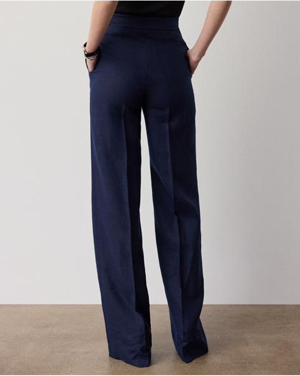 Ralph Lauren Blue Dean Linen Pant