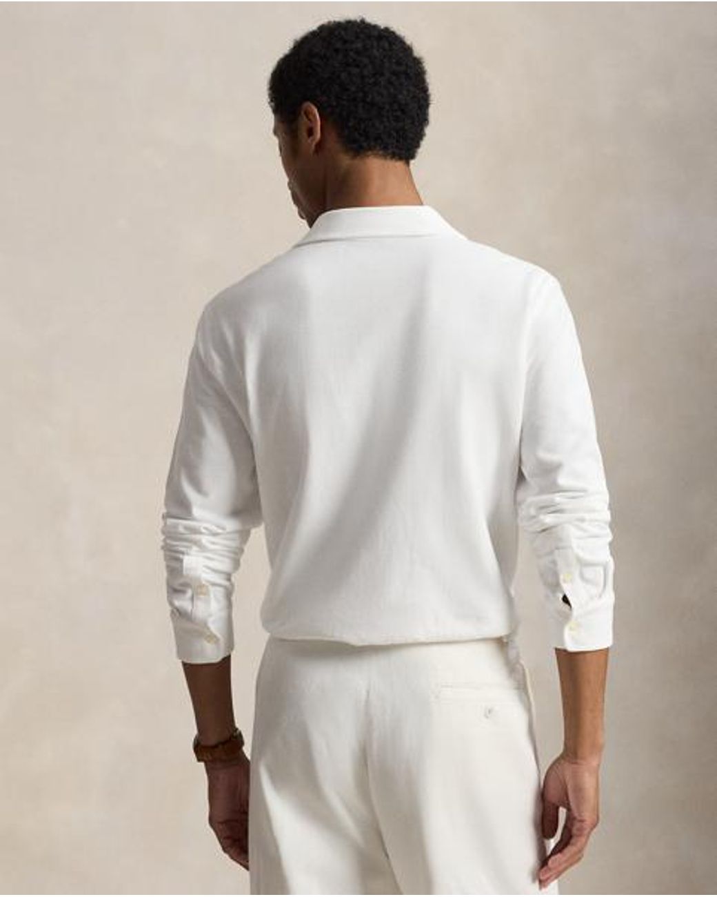 Polo Ralph Lauren White Classic Fit Embroidered Mesh Polo Shirt for men