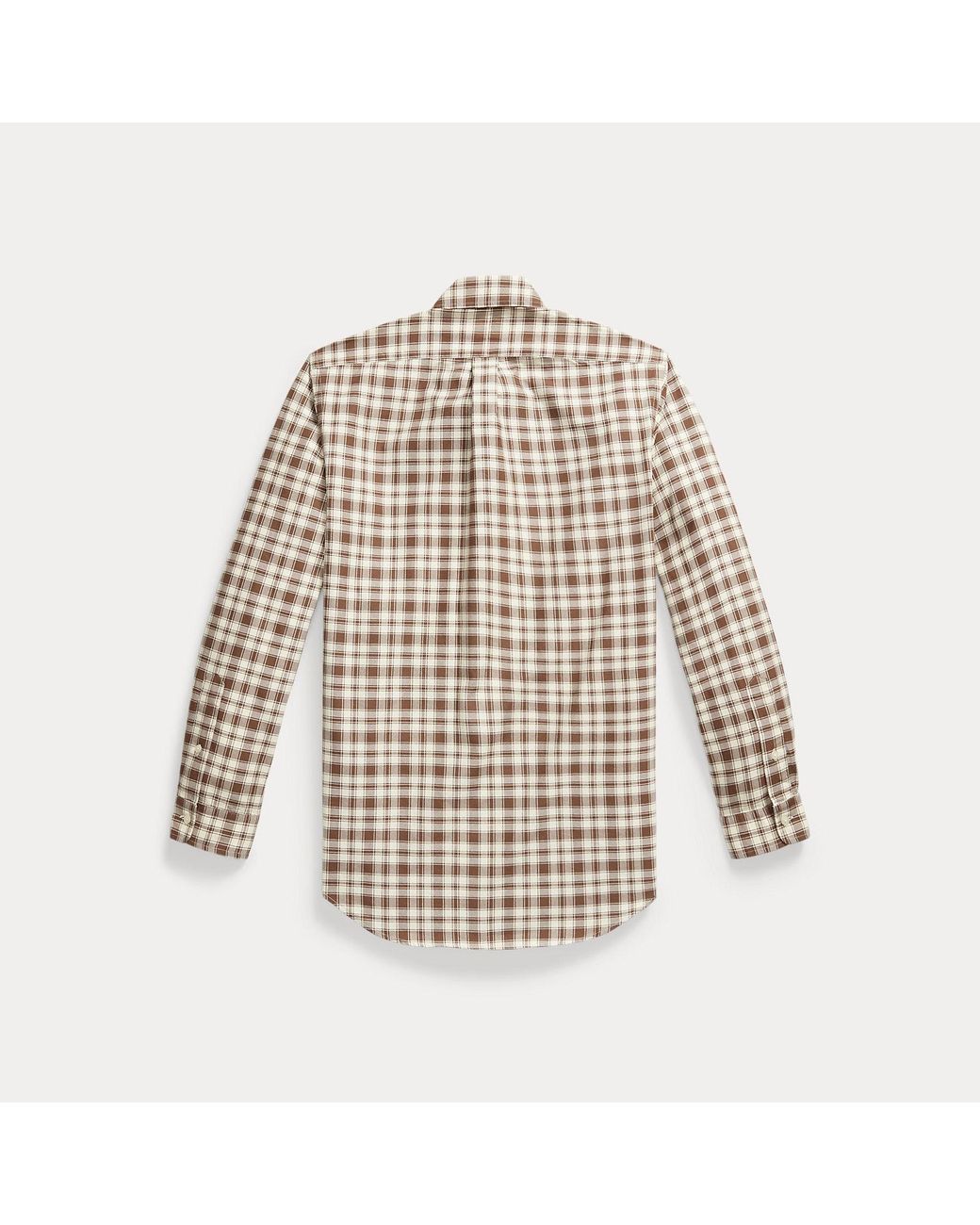 Polo Ralph Lauren Classic Fit Plaid Oxford Shirt in White for Men | Lyst UK