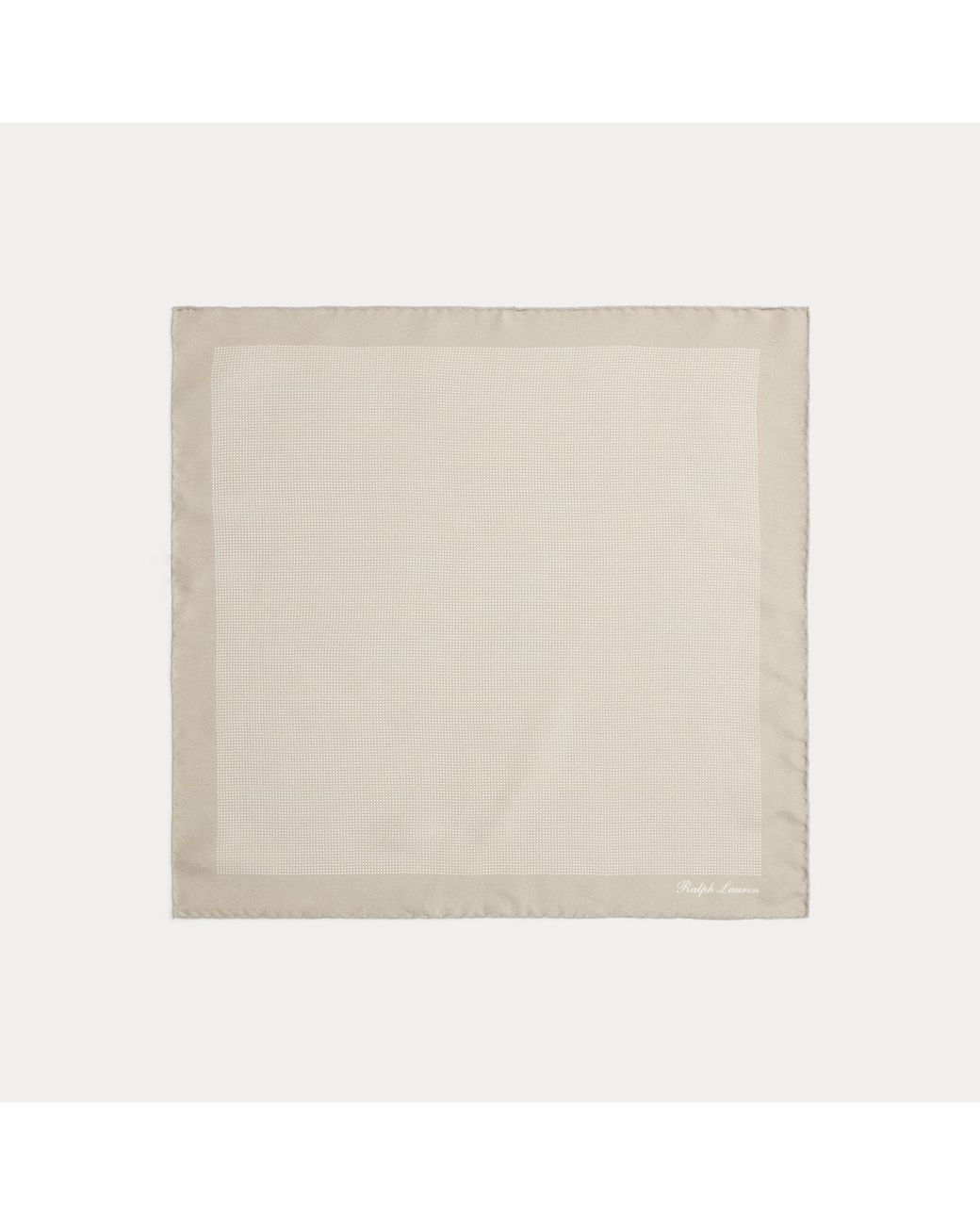 Ralph Lauren Natural Pin Dot Silk Pocket Square for men