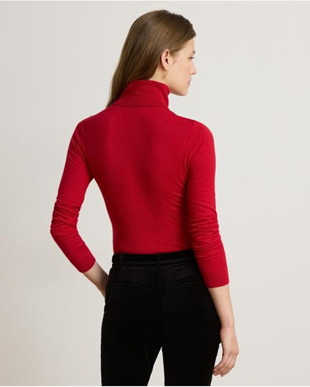 Ralph Lauren Red Roll Neck Jumper