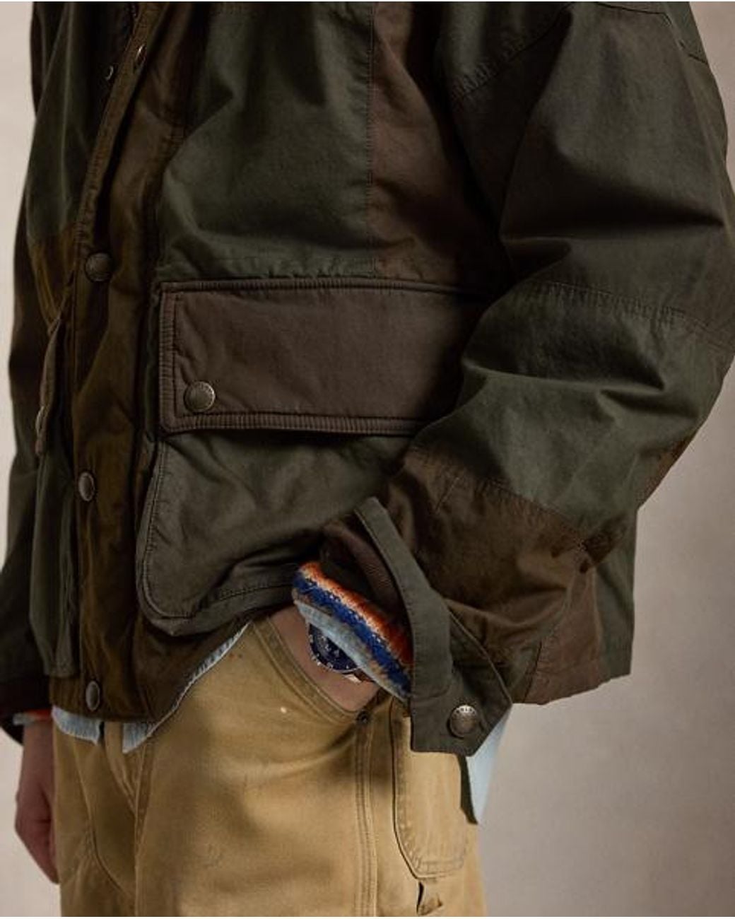 Polo Ralph Lauren Multicolor Patchwork Oilcloth Utility Jacket for men