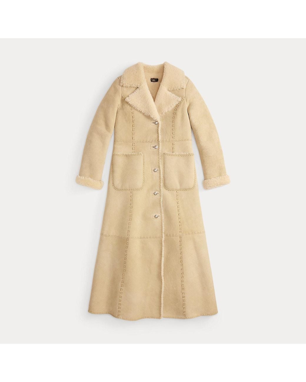 RRL Metallic Shearling Coat