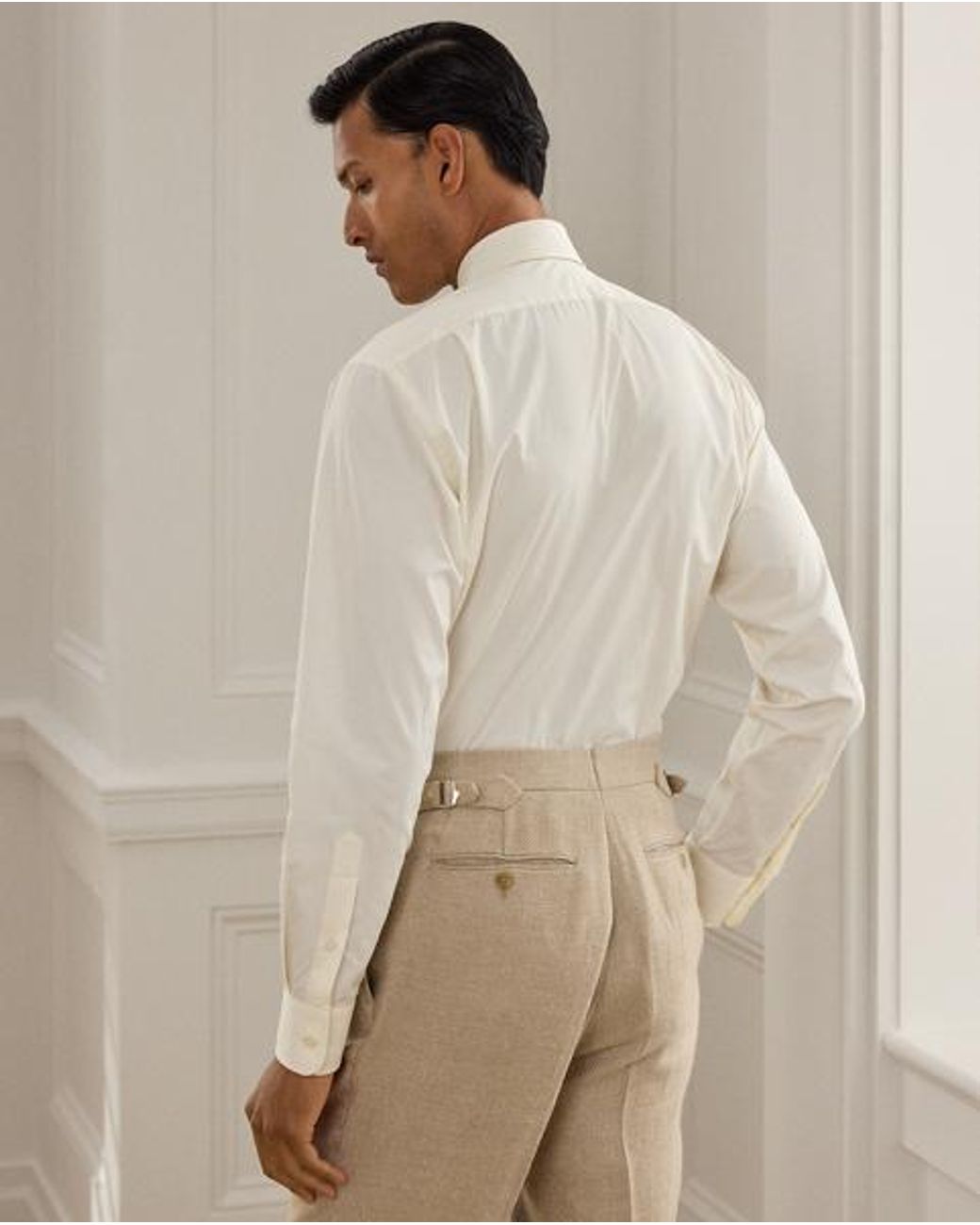 Ralph Lauren Natural Poplin Shirt for men