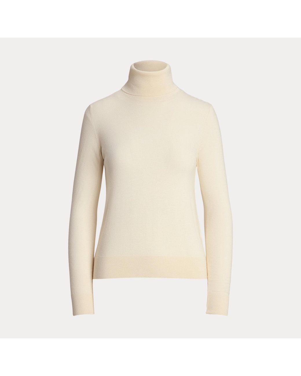 Ralph Lauren Natural Cashmere Turtleneck Sweater