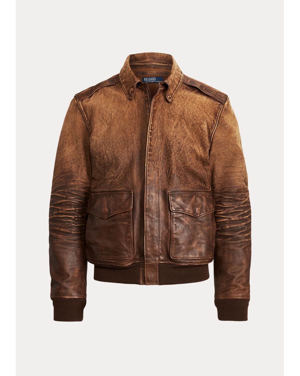 Ralph Lauren Leather Flight Jacket for Men Lyst UK