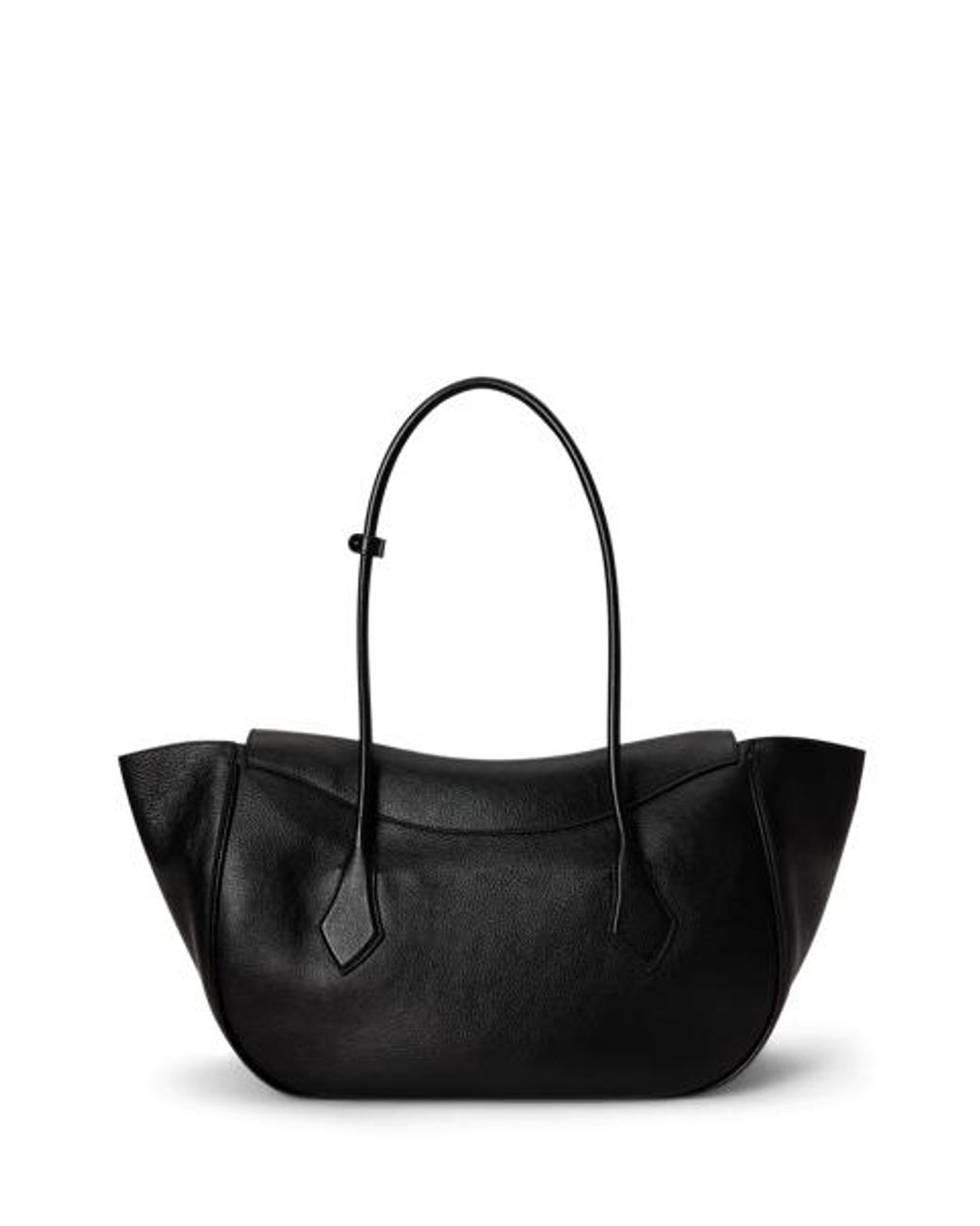 Polo Ralph Lauren Black Polo Blaze Leather Large Shoulder Bag