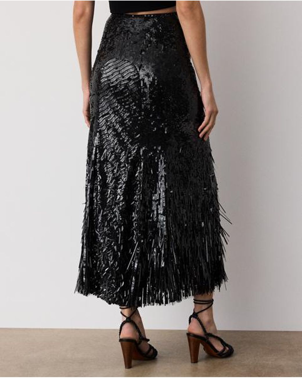 Ralph Lauren Black Milani Embellished Tulle Skirt