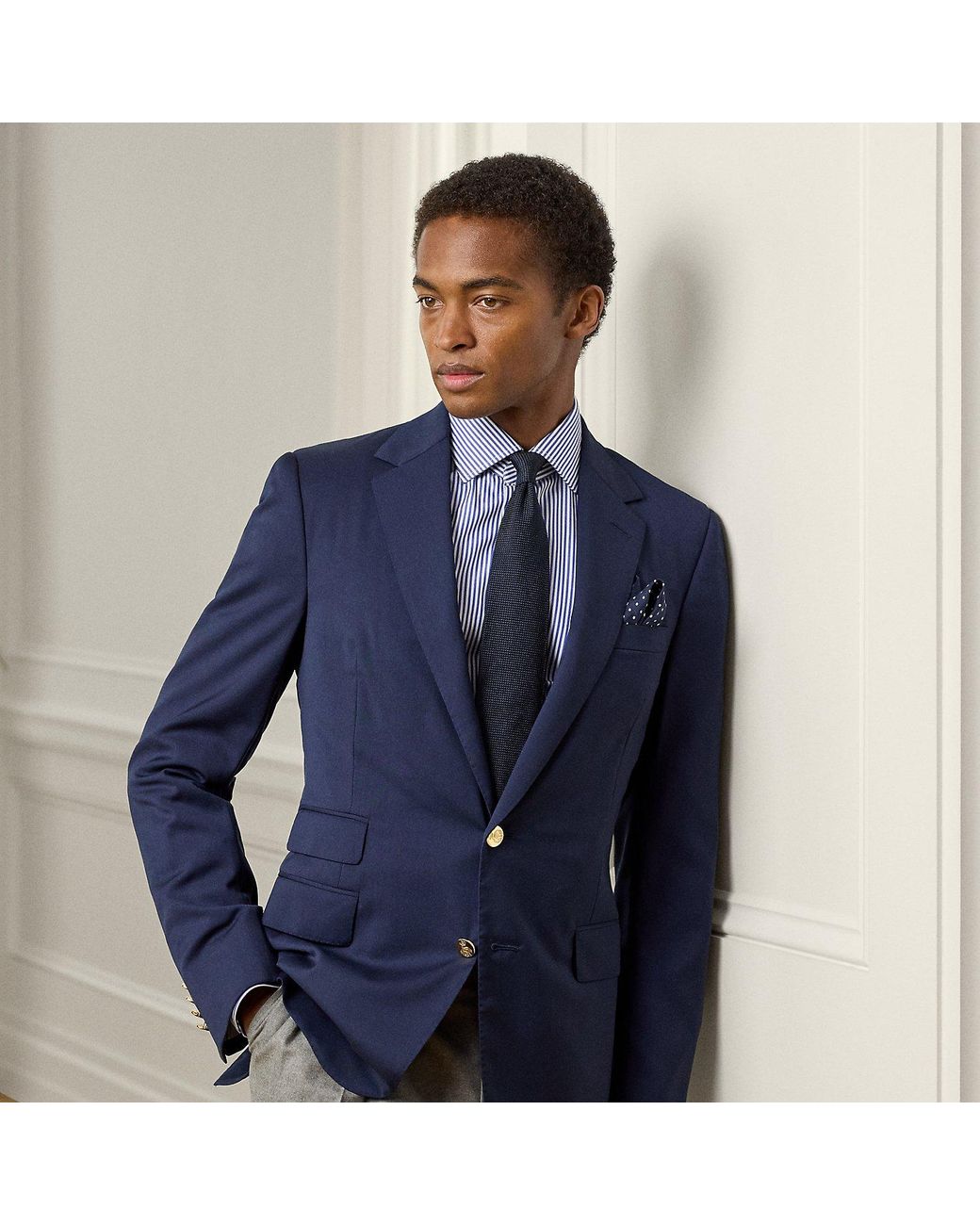 Ralph Lauren Blue Gregory Wool Serge Notch-lapel Blazer for men