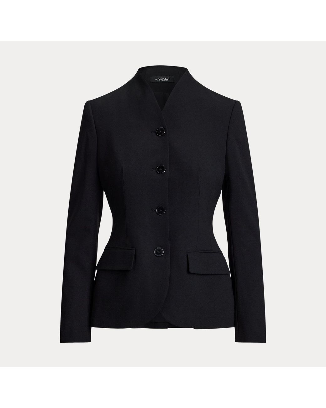 Ralph Lauren Black Stretch Wool Crepe Jacket