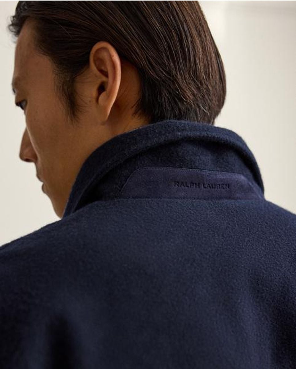 Ralph Lauren Blue Knit Cavalry Twill Pullover for men