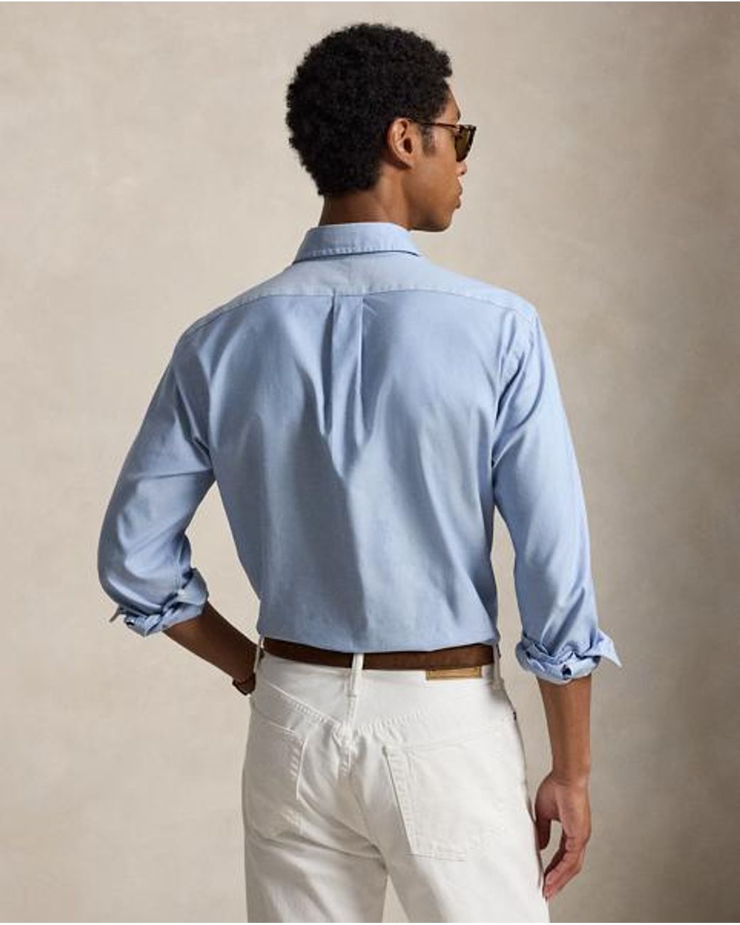 Polo Ralph Lauren Blue Custom Fit Stretch Oxford Shirt for men