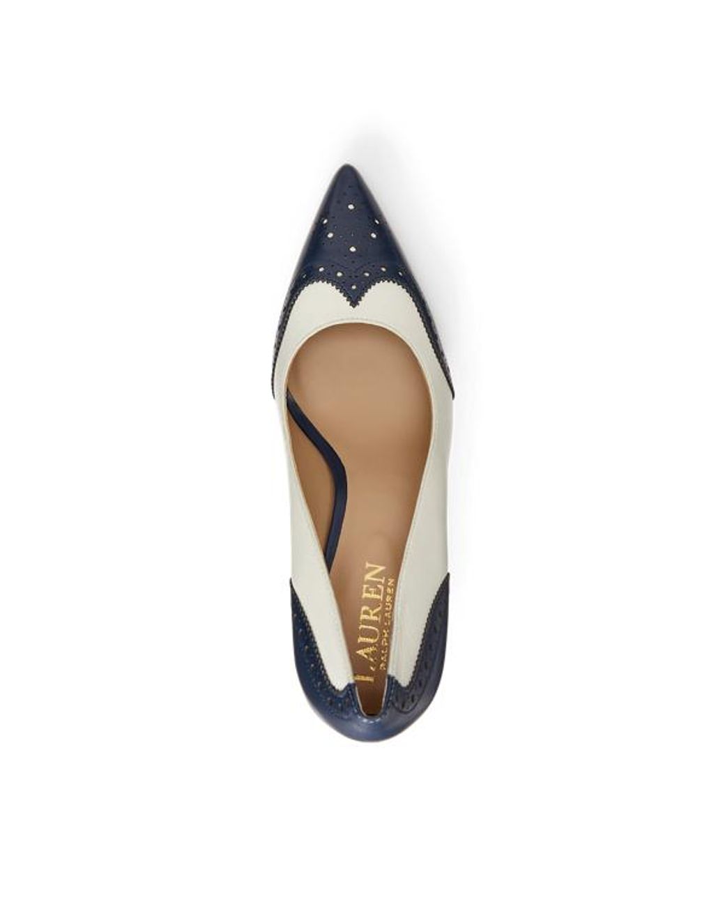 Lauren by Ralph Lauren Lynden Nappa Burnished Leather Pump in