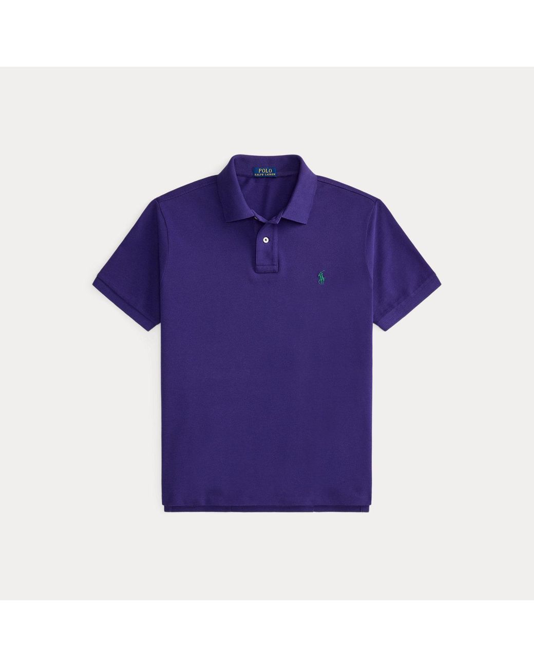 Polo Ralph Lauren Purple The Iconic Custom Slim Fit Mesh Polo for men
