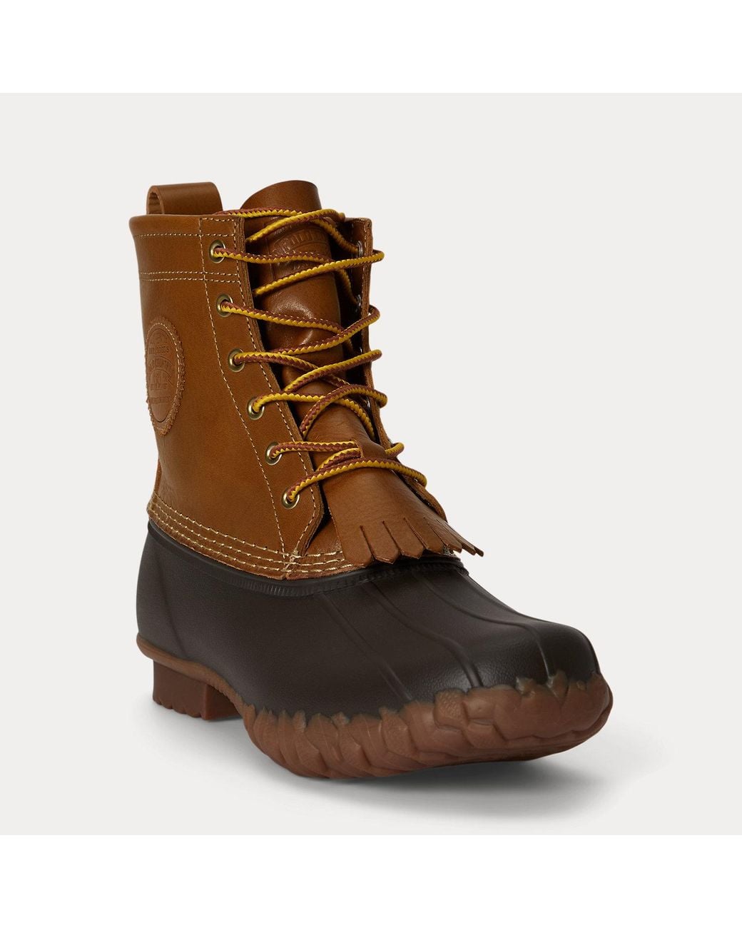 Polo Ralph Lauren Brown Harvey Leather Duck Boot for men
