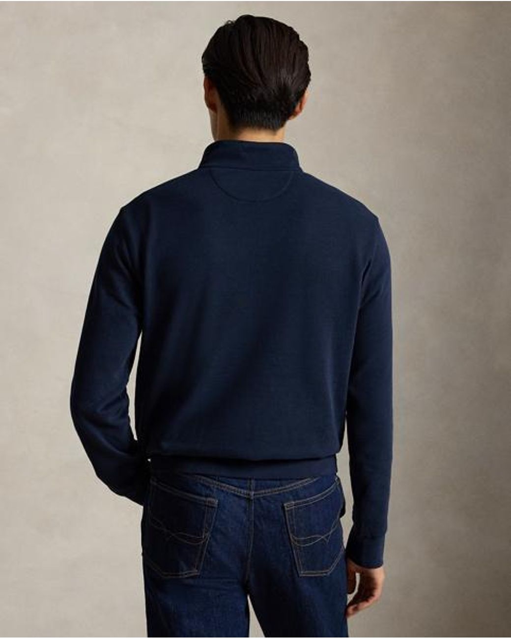 Polo Ralph Lauren Blue Luxury Jersey Quarter-zip Pullover for men