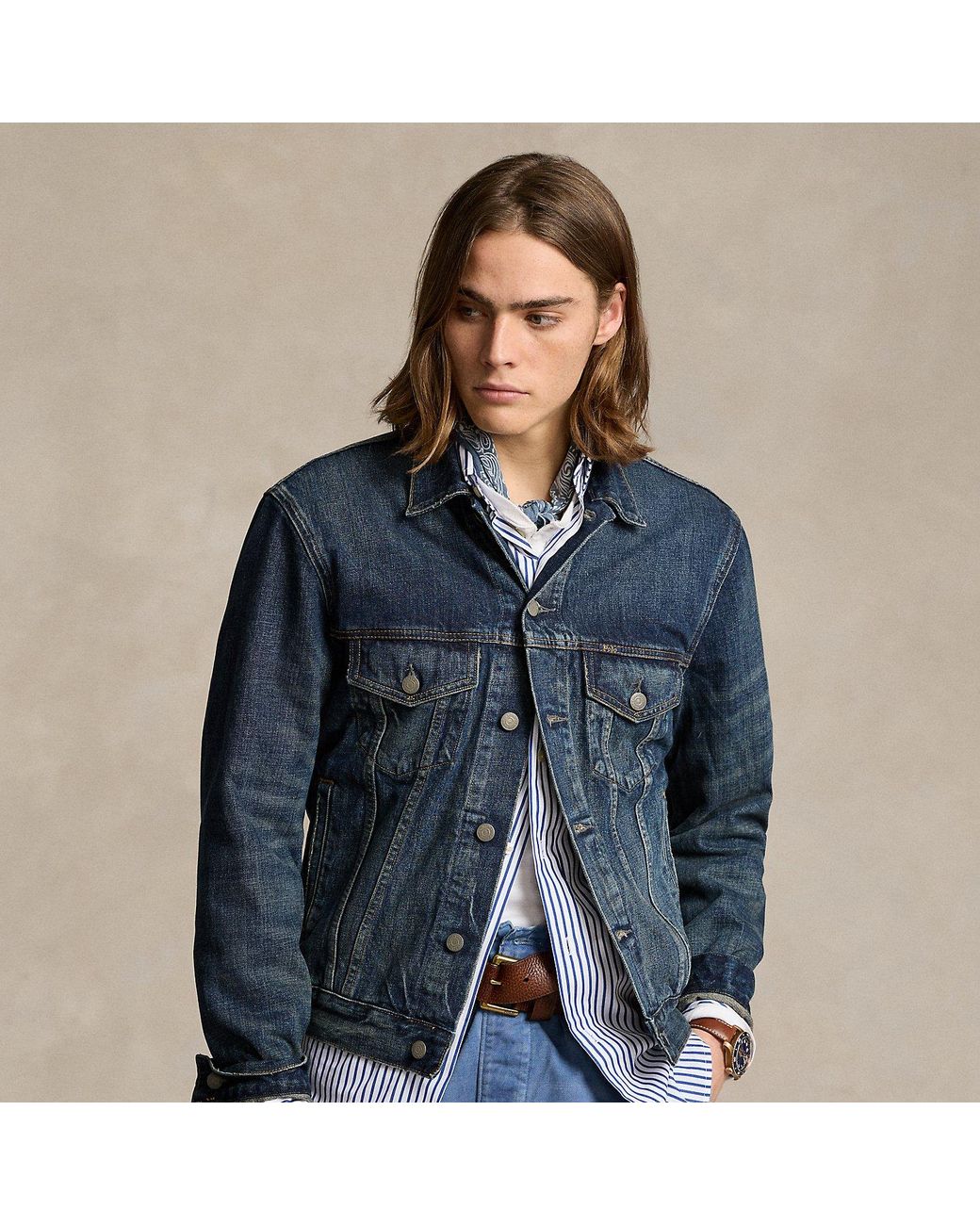 Polo Ralph Lauren Blue Denim Cotton Trucker Jacket for men