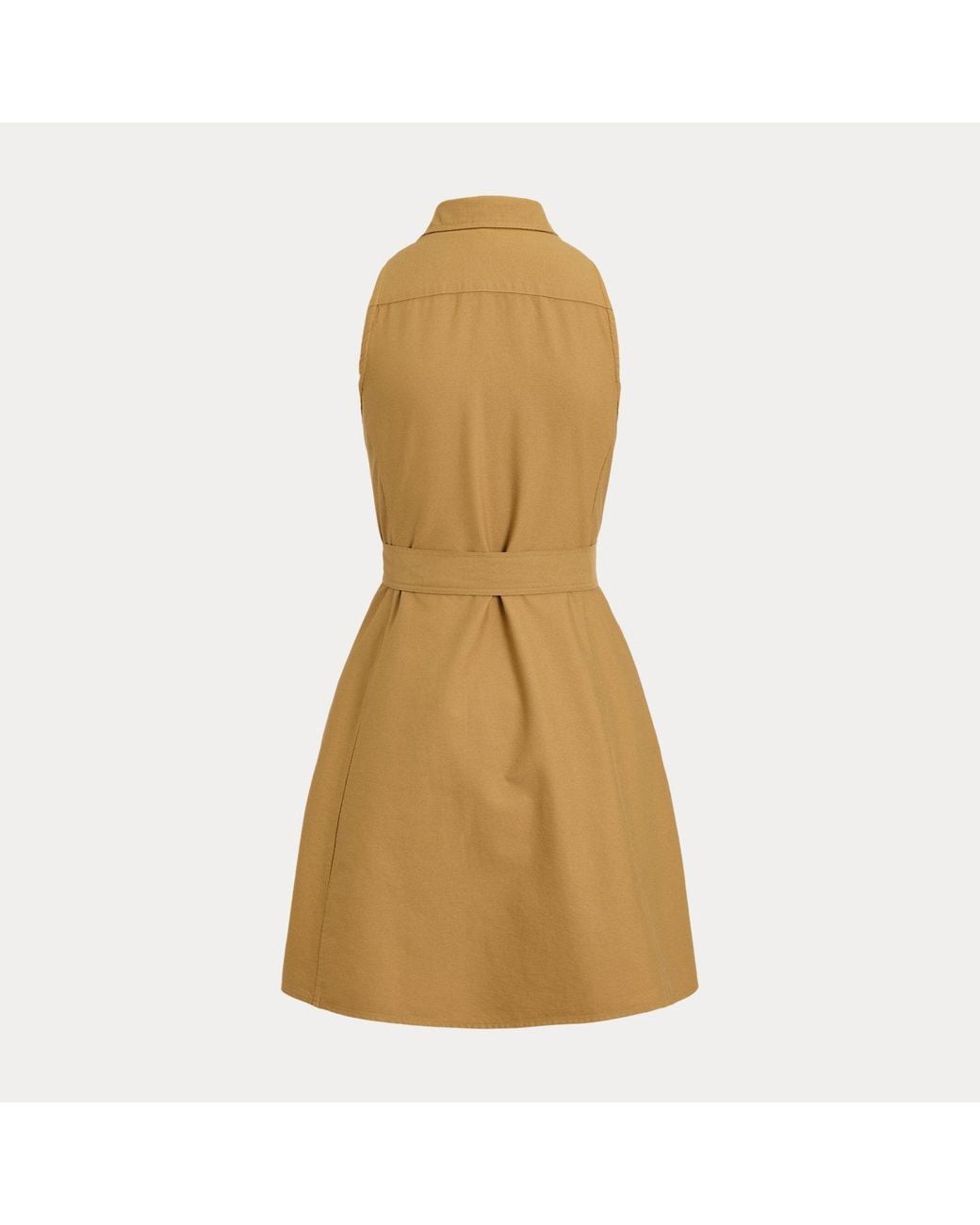 Polo Ralph Lauren Natural Cotton Oxford Sleeveless Shirtdress
