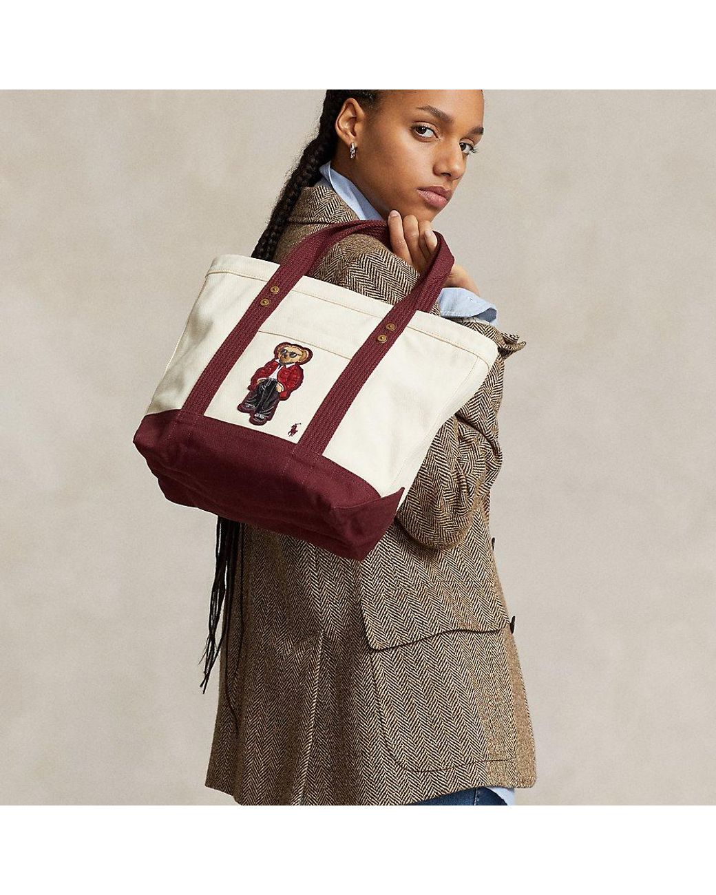 Sac en outlet toile ralph lauren