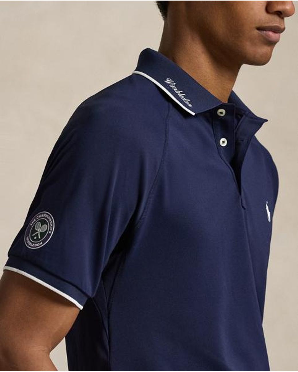 Polo Ralph Lauren Blue Wimbledon Custom Slim Fit Polo Shirt for men