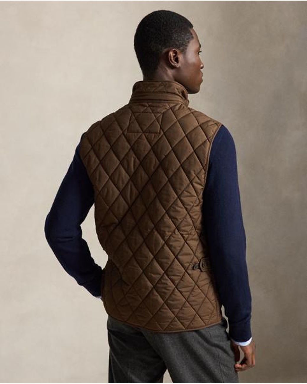 Polo Ralph Lauren Brown The Beaton Quilted Utility Gilet for men
