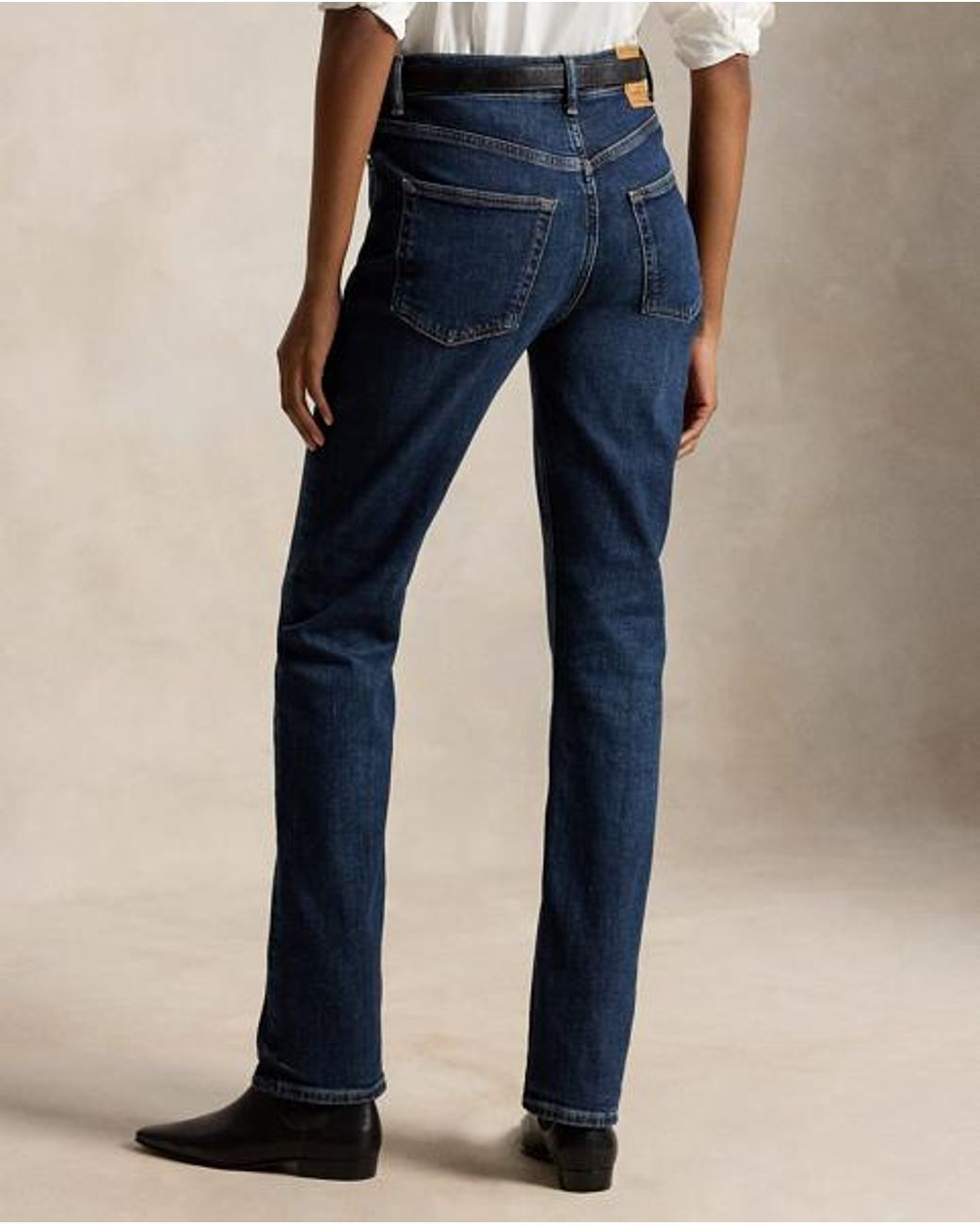 Ralph Lauren Blue High-Rise Straight Jean