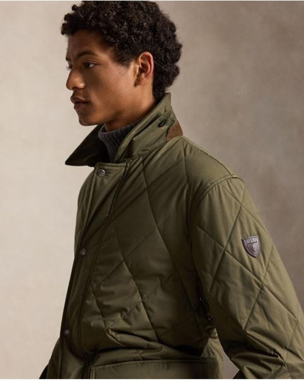 Polo Ralph Lauren Green The Beaton Quilted Car Coat for men