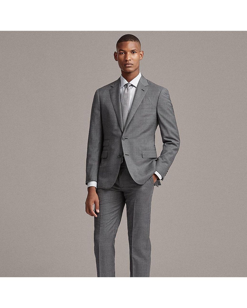 Ralph Lauren Purple Label Gregory Wool Sharkskin Suit in Gray for Men | Lyst