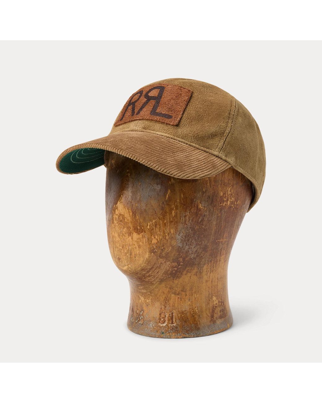 RRL Brown Roughout Suede Trucker Cap for men