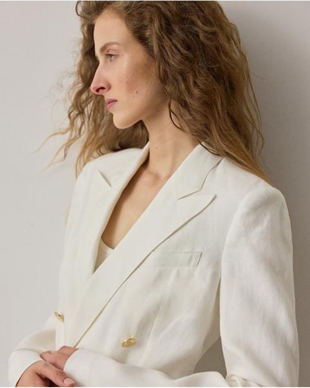 Ralph Lauren White Camden Linen Jacket