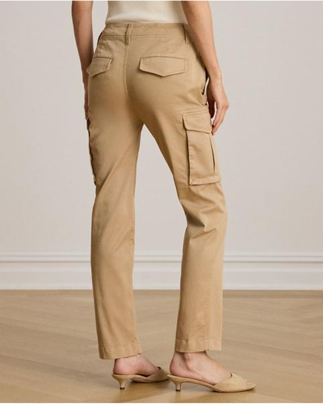 Ralph Lauren Natural Chino Cropped Cargo Pant