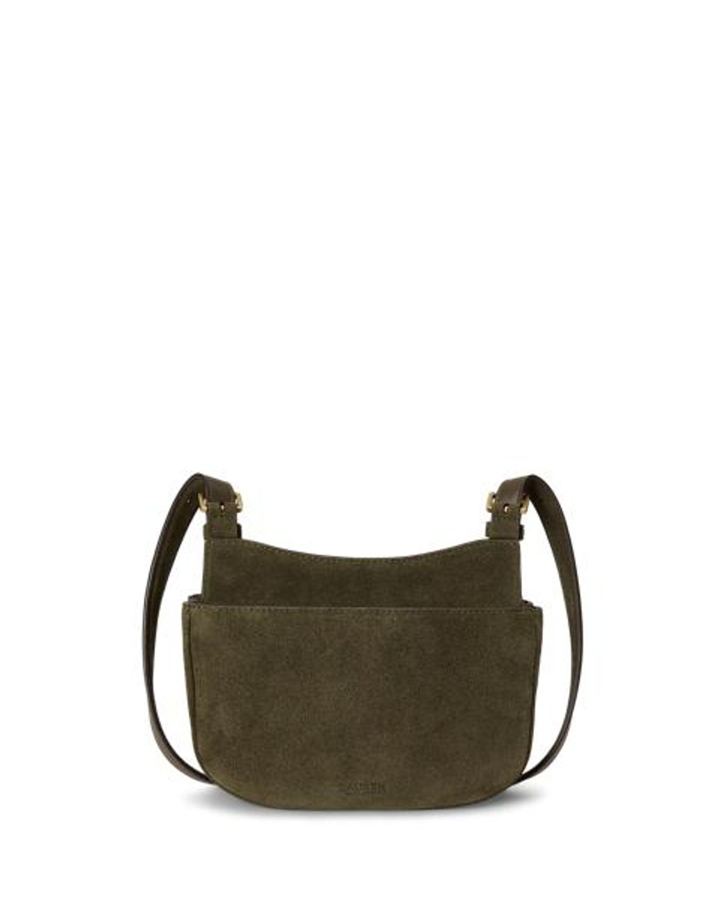 Ralph Lauren Green Medium Marcy Suede Crossbody Bag