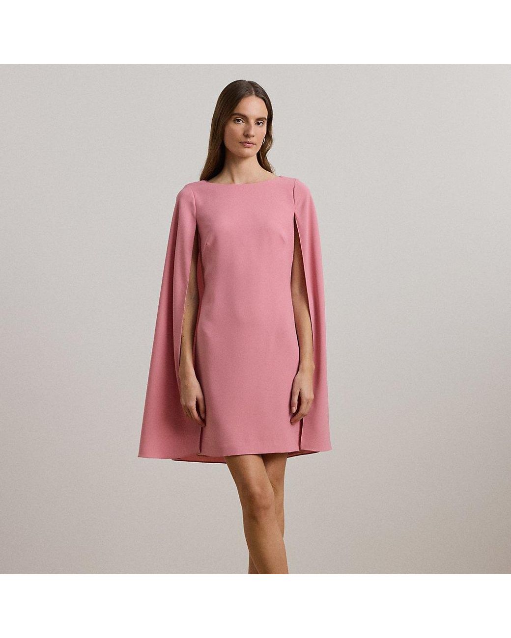 Ralph Lauren Ralph Lauren Cape Georgette Cocktail Dress in