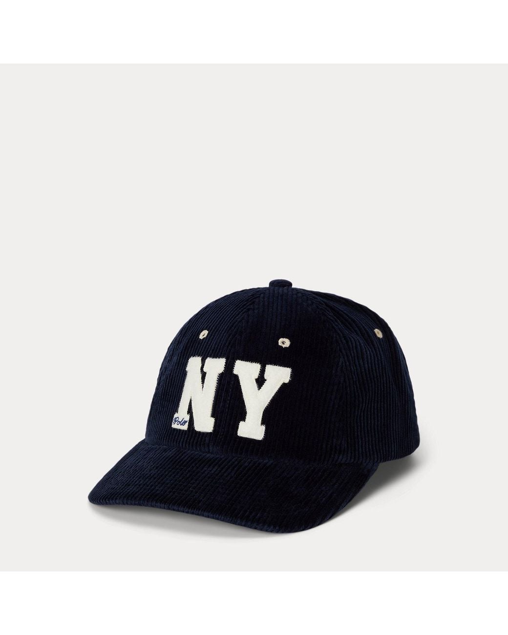 Polo Ralph Lauren Blue Ny-Patch Corduroy Ball Cap for men