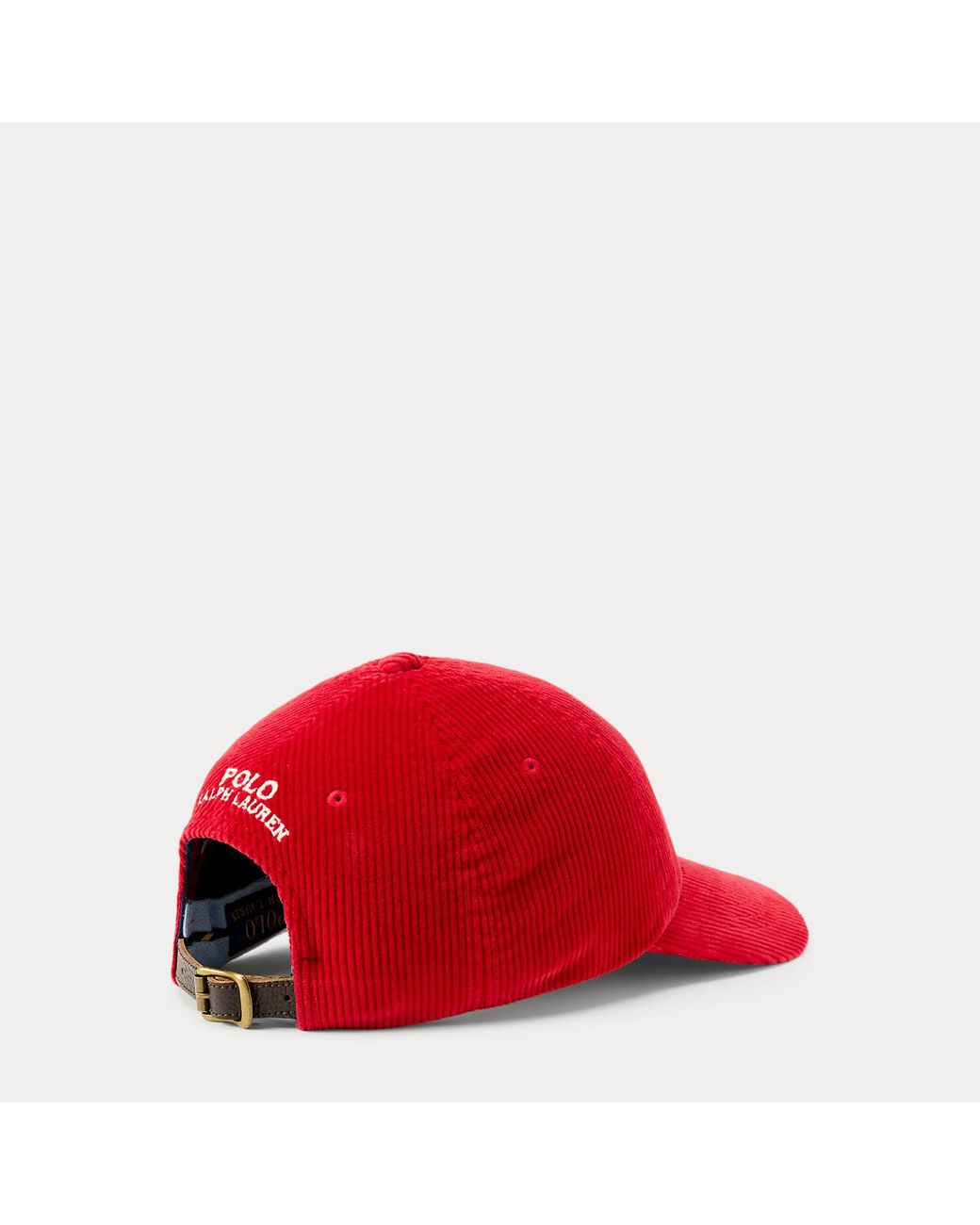 Polo Ralph Lauren Red Corduroy Ball Cap for men