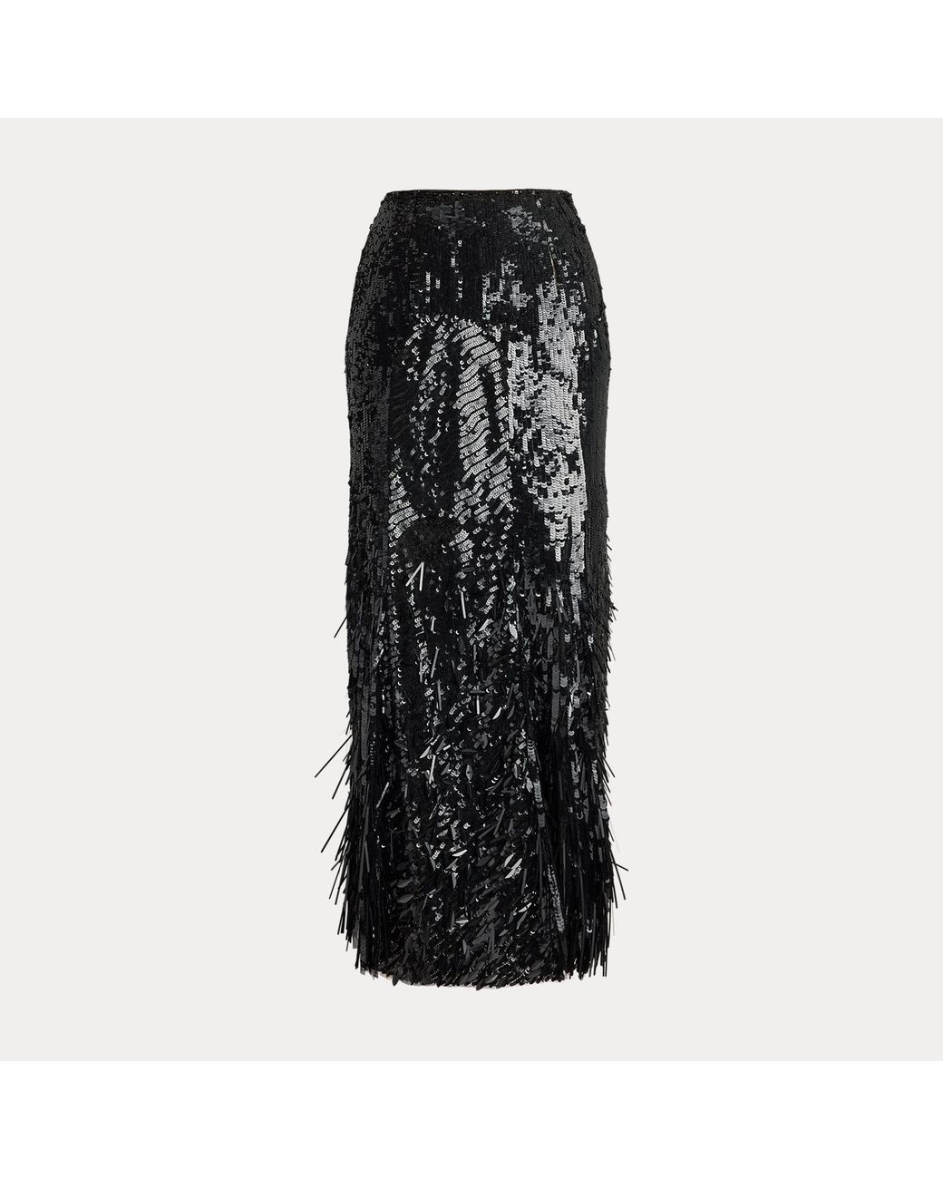 Ralph Lauren Black Milani Embellished Tulle Skirt